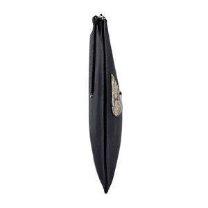 Fendi Monster Bag Bugs Leather Eye Black Clutch